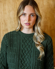 Ivy Cable Knit Sweater Forest - Unisex