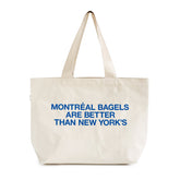 Montreal Bagels Tote Bag Natural