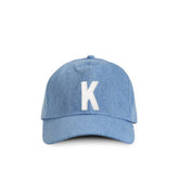 Kids Letter K Baseball Hat Denim
