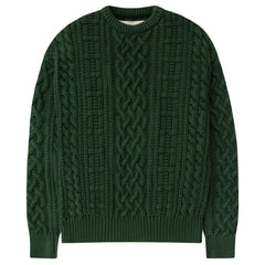 Ivy Cable Knit Sweater Forest - Unisex