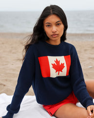 Canada Flag Cotton Knit Sweater - Unisex