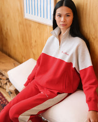 Club Fleece Half Zip Red - Unisex