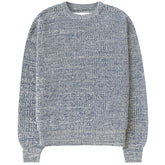 Cotton Knit Sweater Heather Navy - Unisex