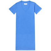 V-Neck Midi T-Shirt Dress Super Blue