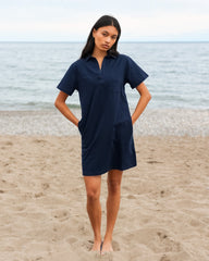 Popover Dress Navy
