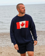 Canada Flag Cotton Knit Sweater - Unisex
